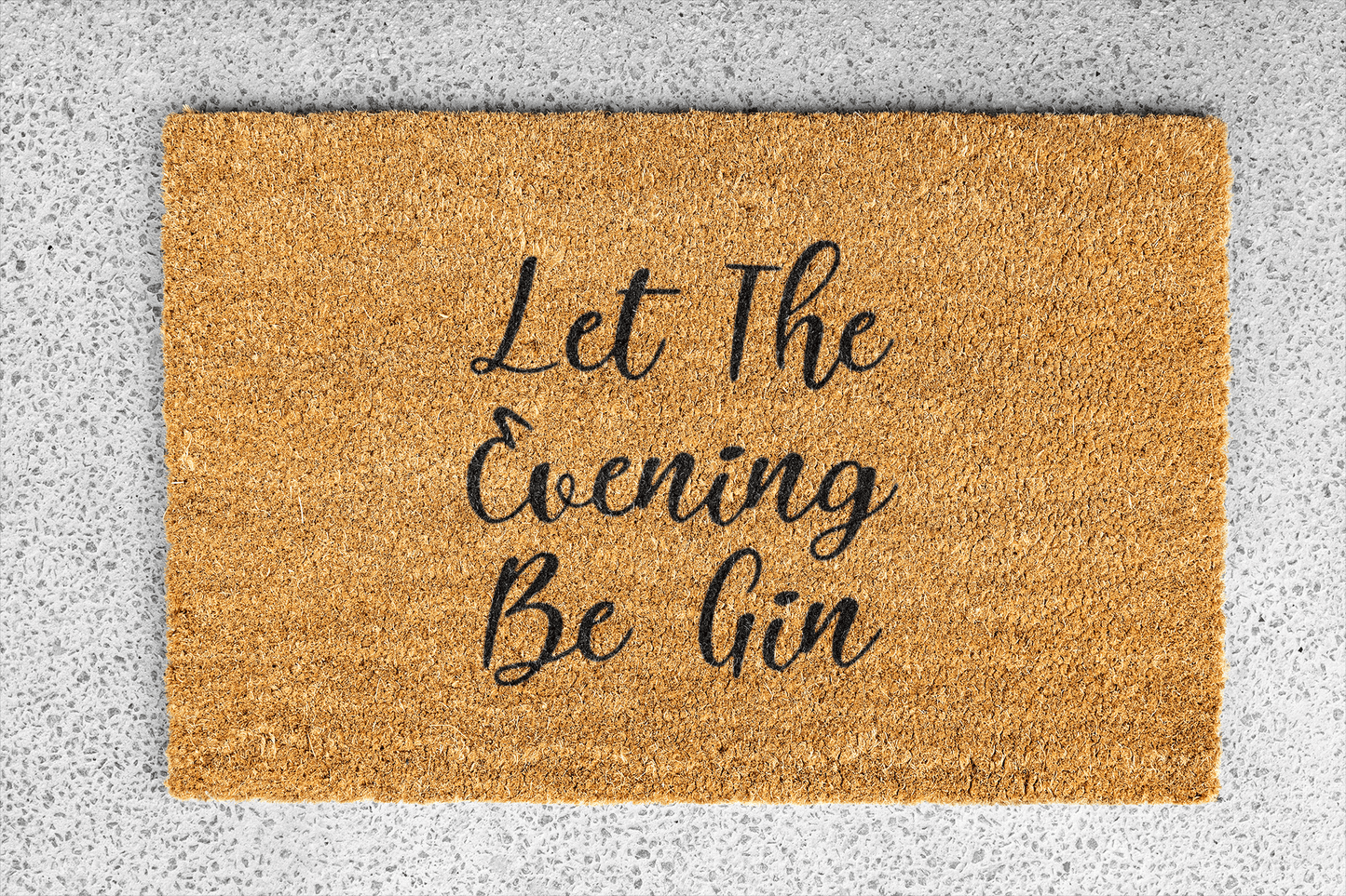 Personalized coir doormat handmade by Coco Matty.