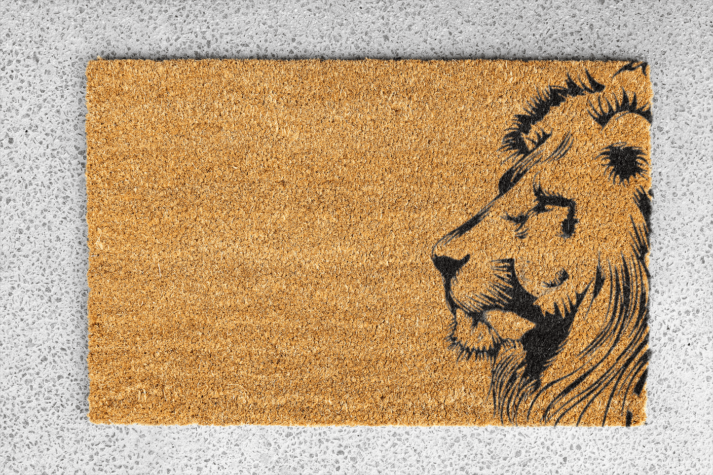 Personalized coir doormat handmade by Coco Matty.