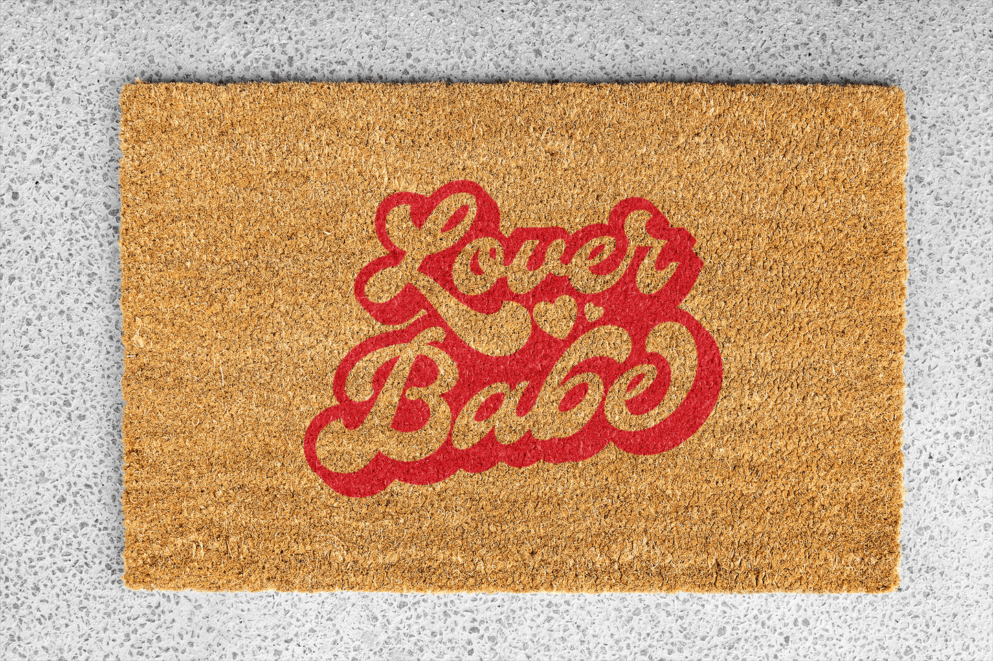 Personalized coir doormat handmade by Coco Matty.