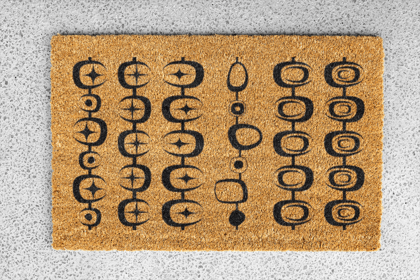 Personalized coir doormat handmade by Coco Matty.