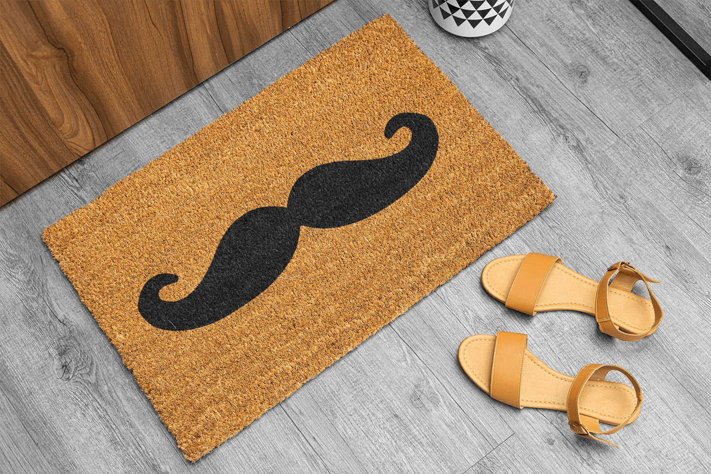 Personalized coir doormat handmade by Coco Matty.