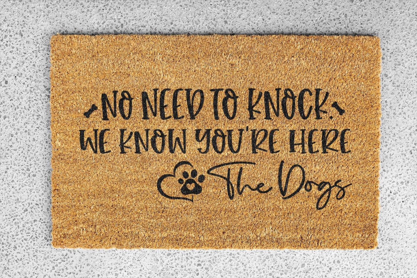 Personalized coir doormat handmade by Coco Matty.