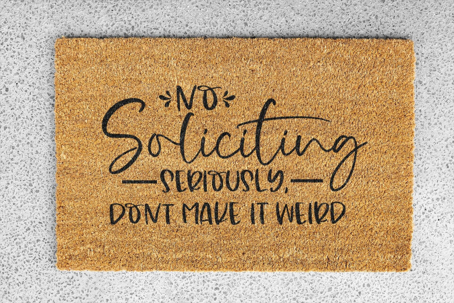 Personalized coir doormat handmade by Coco Matty.