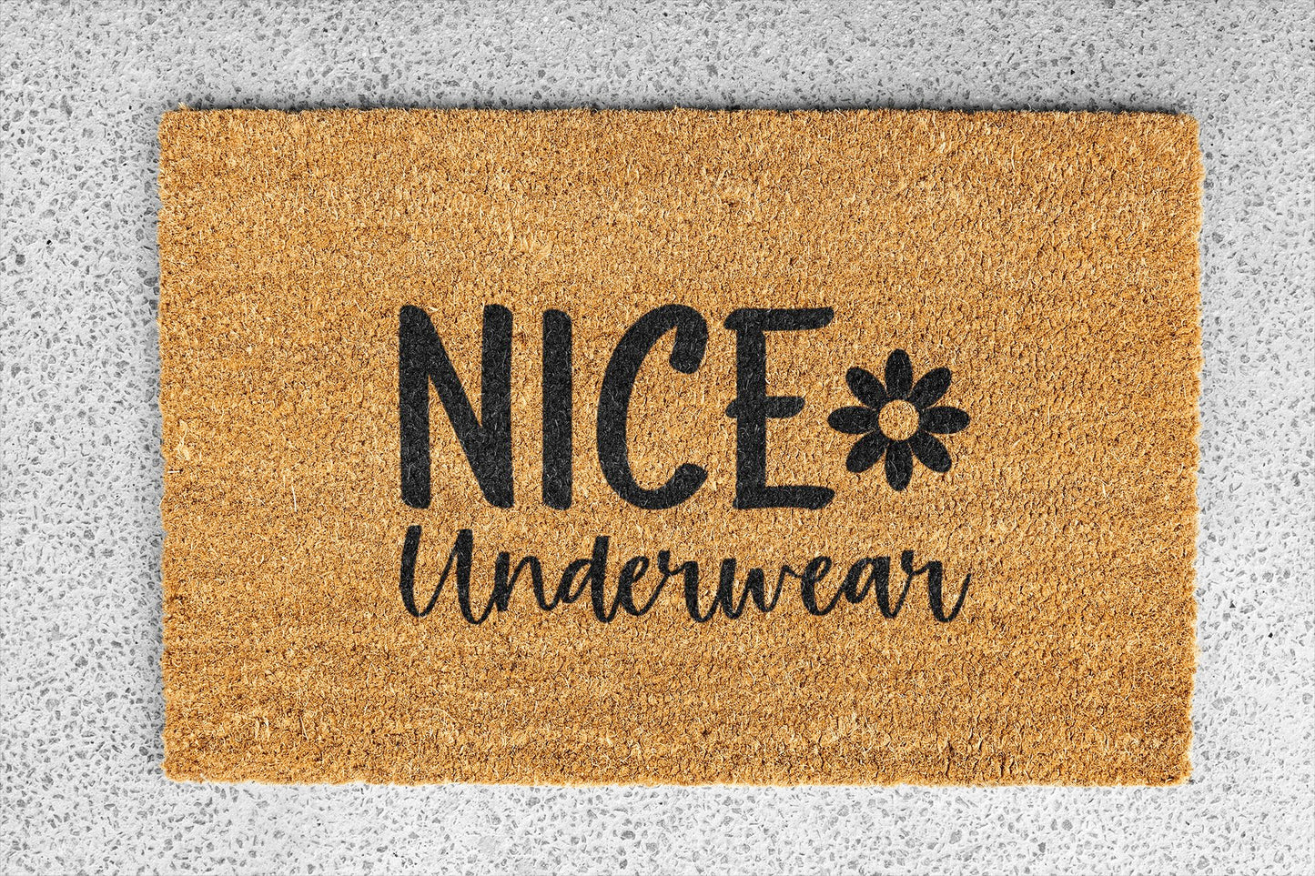 Personalized coir doormat handmade by Coco Matty.