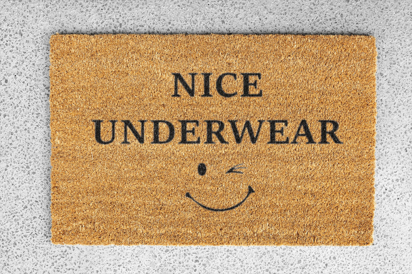 Personalized coir doormat handmade by Coco Matty.