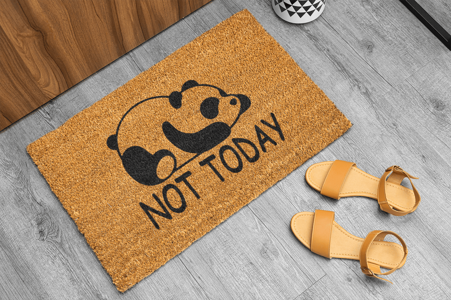 Personalized coir doormat handmade by Coco Matty.