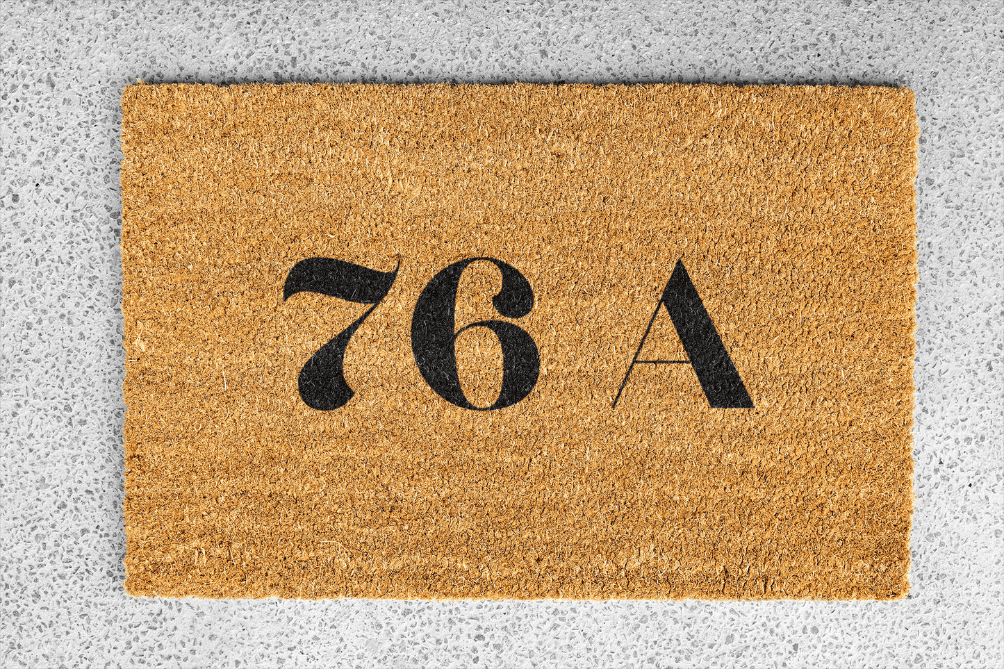 Personalized coir doormat handmade by Coco Matty.
