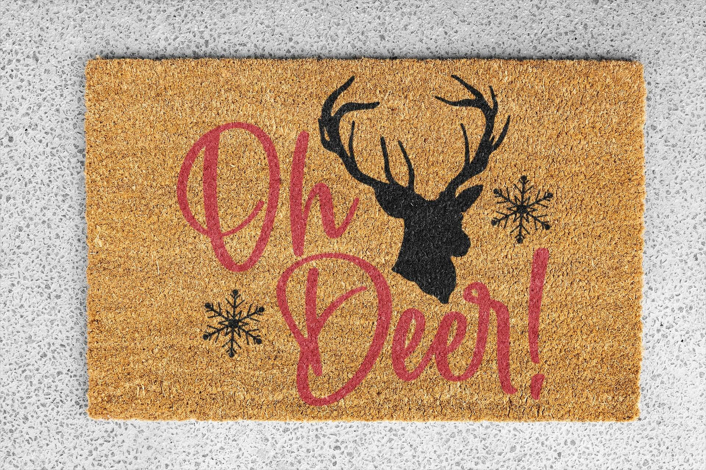Personalized coir doormat handmade by Coco Matty.