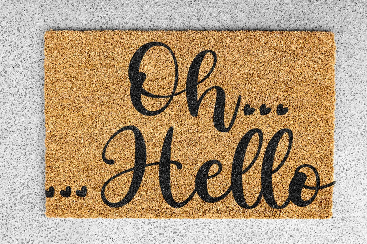 Personalized coir doormat handmade by Coco Matty.