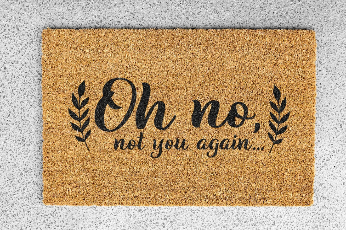 Personalized coir doormat handmade by Coco Matty.
