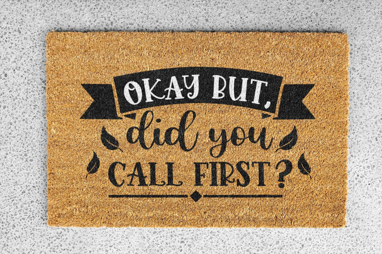 Personalized coir doormat handmade by Coco Matty.