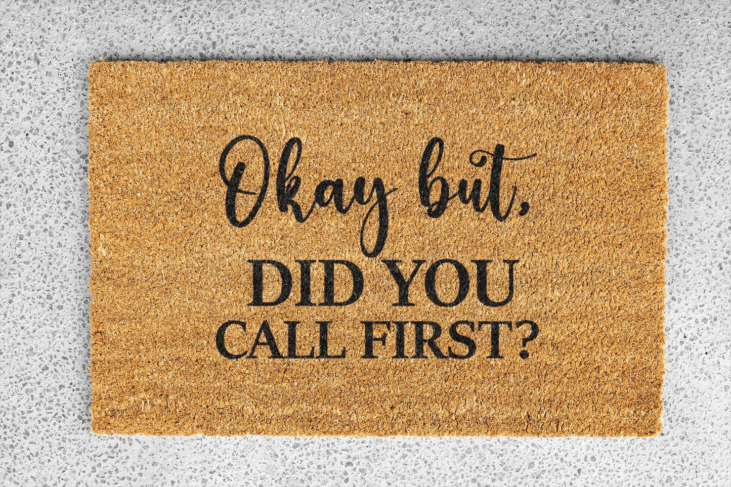 Personalized coir doormat handmade by Coco Matty.