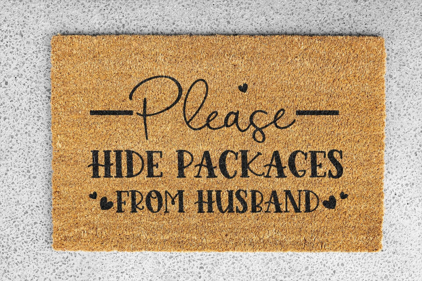 Personalized coir doormat handmade by Coco Matty.