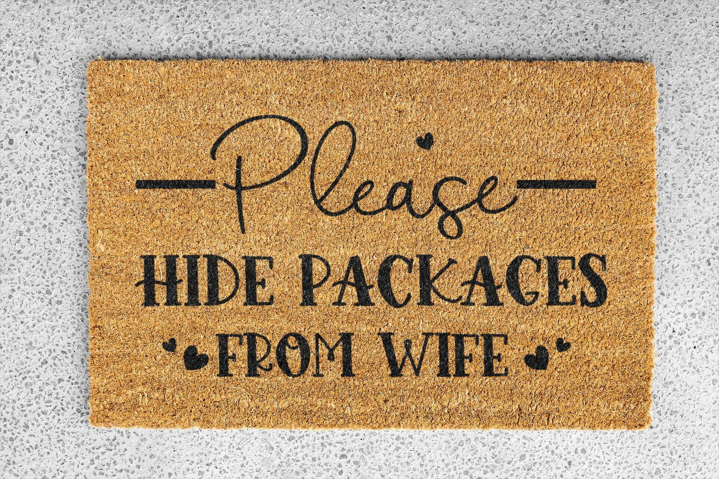 Personalized coir doormat handmade by Coco Matty.