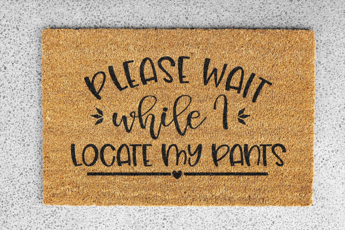 Personalized coir doormat handmade by Coco Matty.