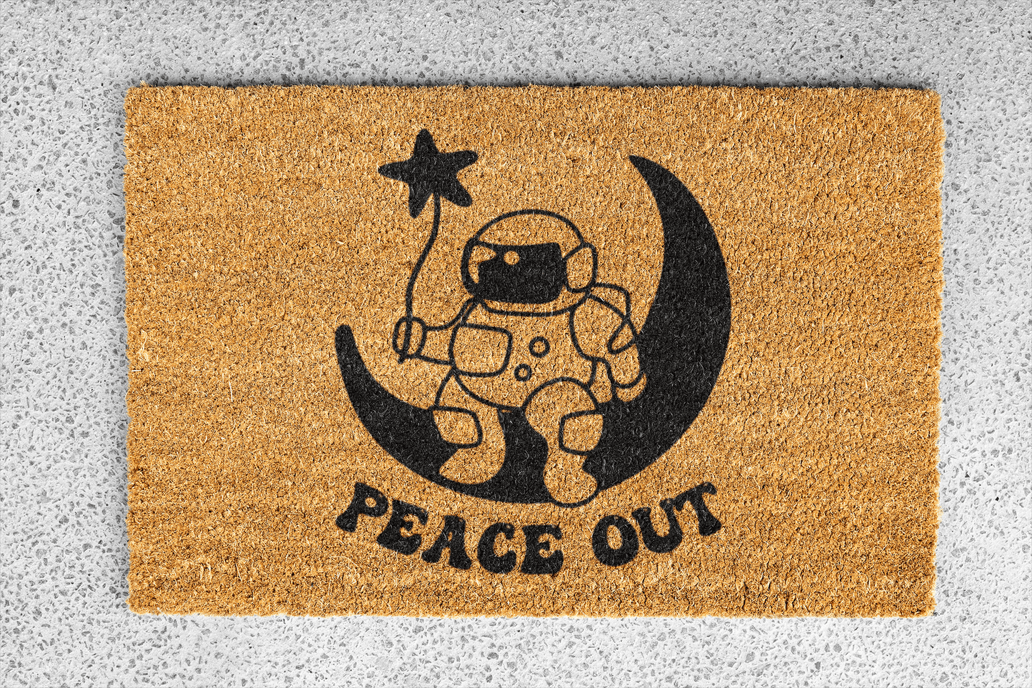 Personalized coir doormat handmade by Coco Matty.