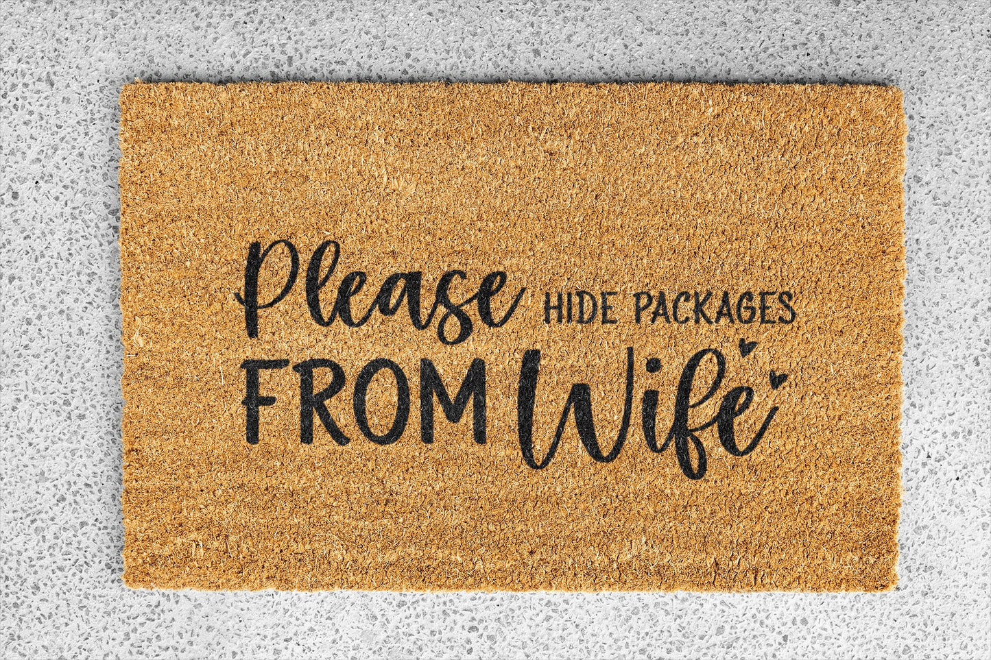 Personalized coir doormat handmade by Coco Matty.