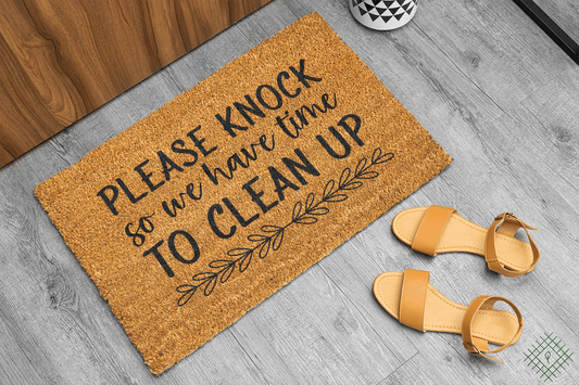 Personalized coir doormat handmade by Coco Matty.