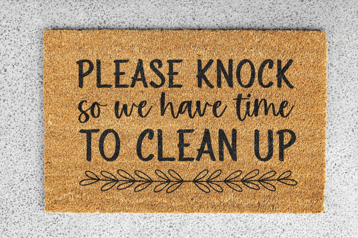 Personalized coir doormat handmade by Coco Matty.