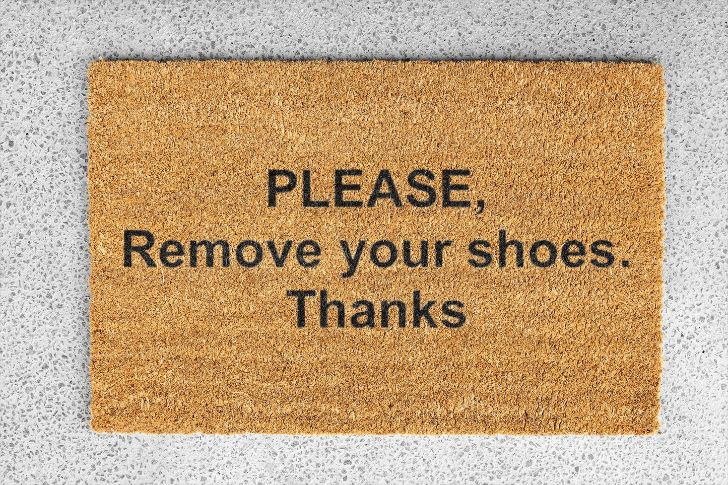 Personalized coir doormat handmade by Coco Matty.