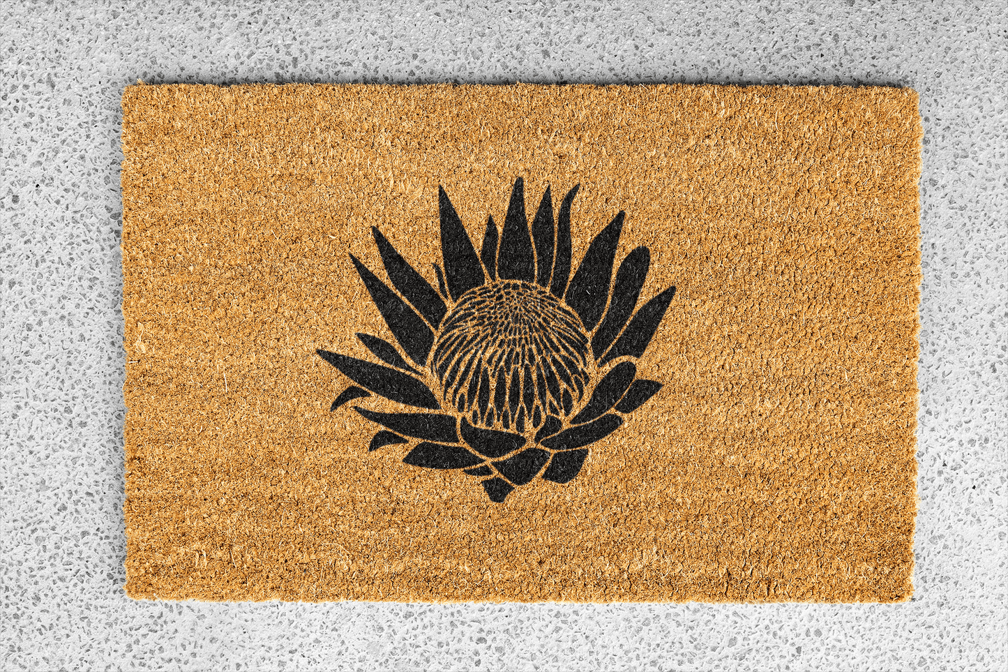 Personalized coir doormat handmade by Coco Matty.