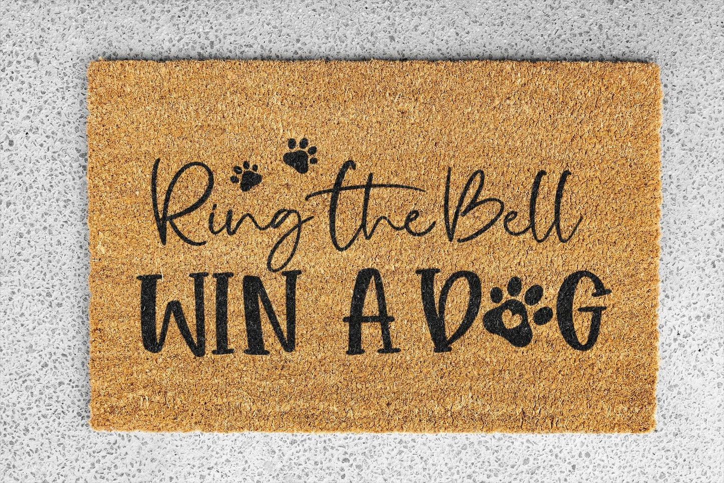 Personalized coir doormat handmade by Coco Matty.