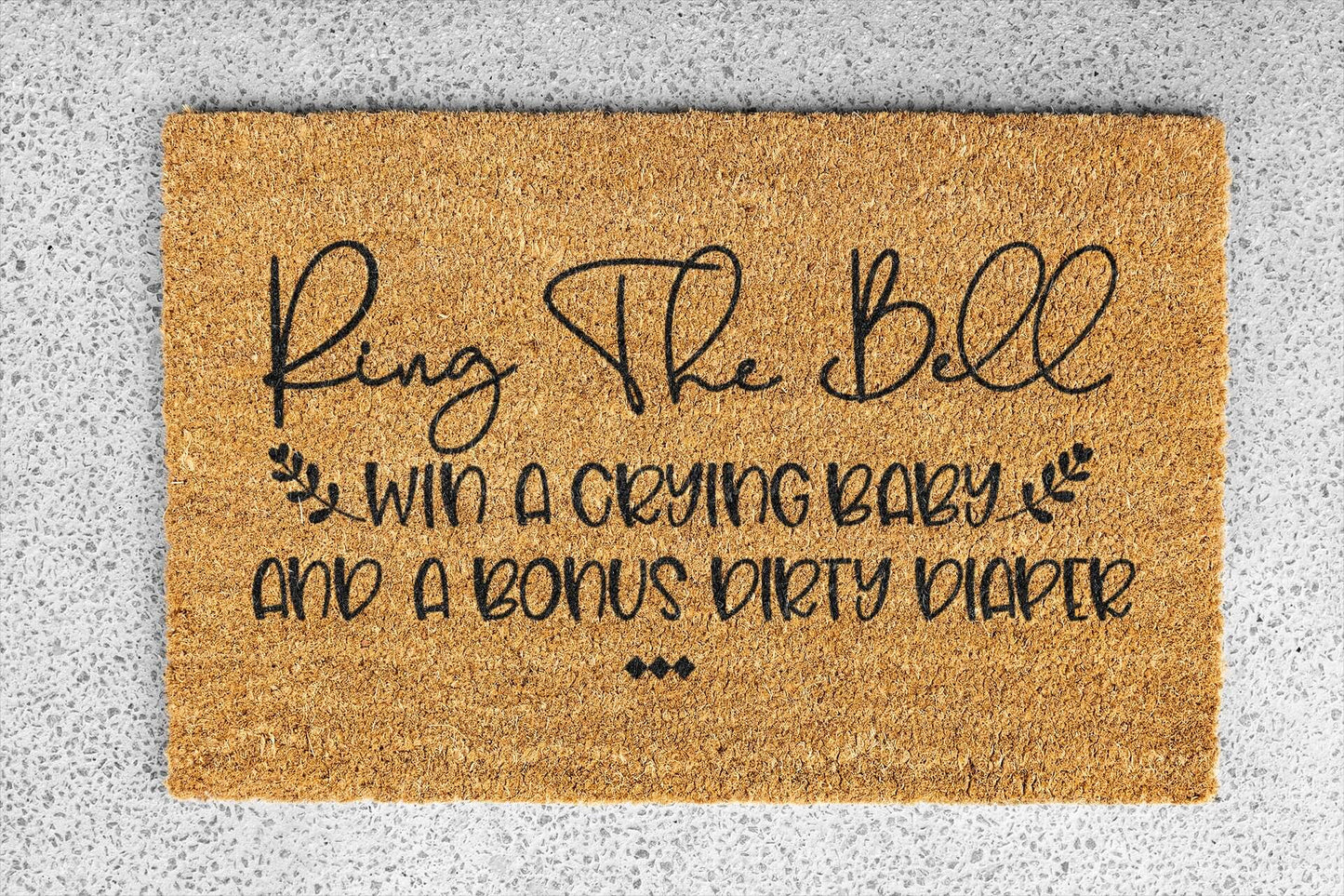Personalized coir doormat handmade by Coco Matty.