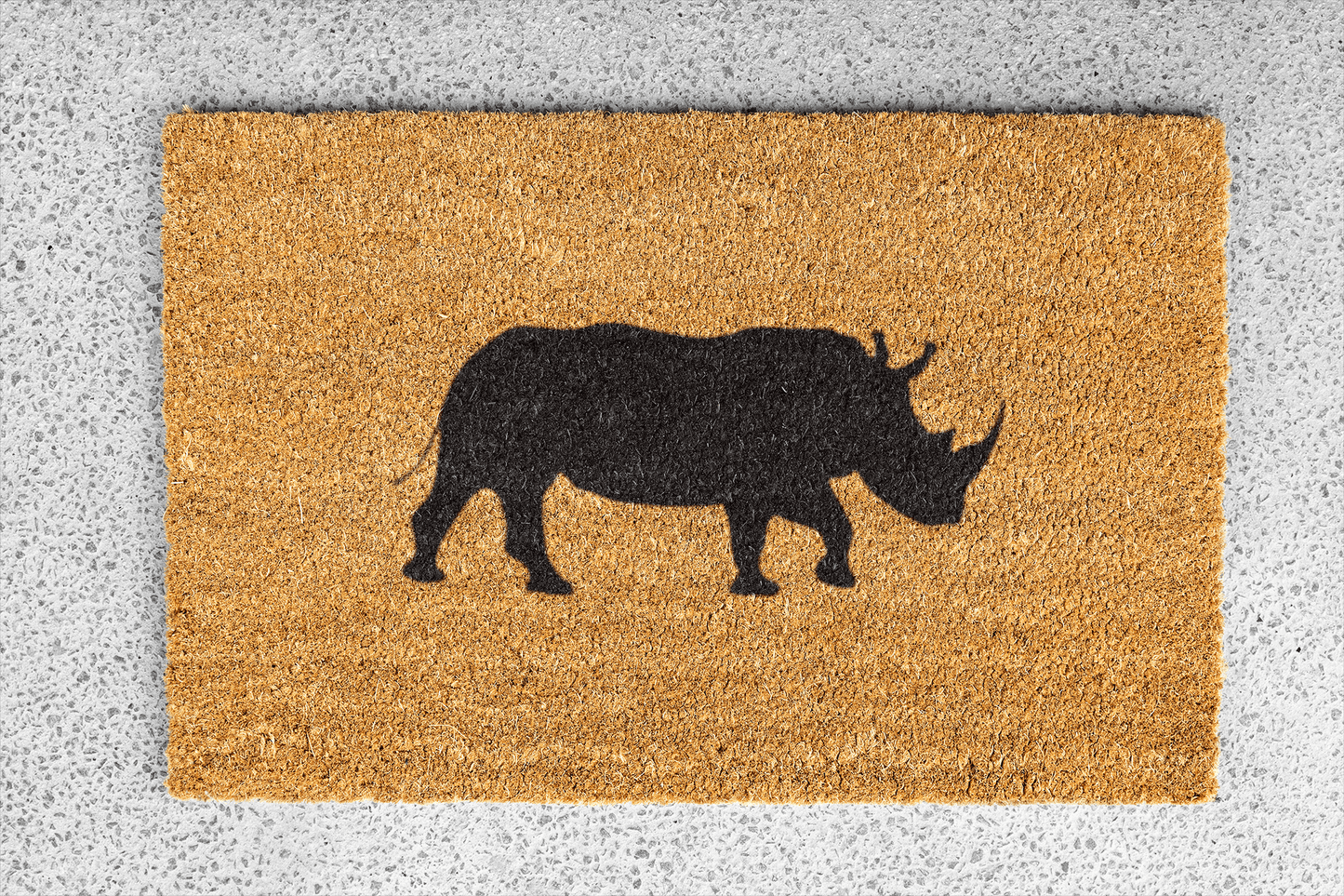 Personalized coir doormat handmade by Coco Matty.