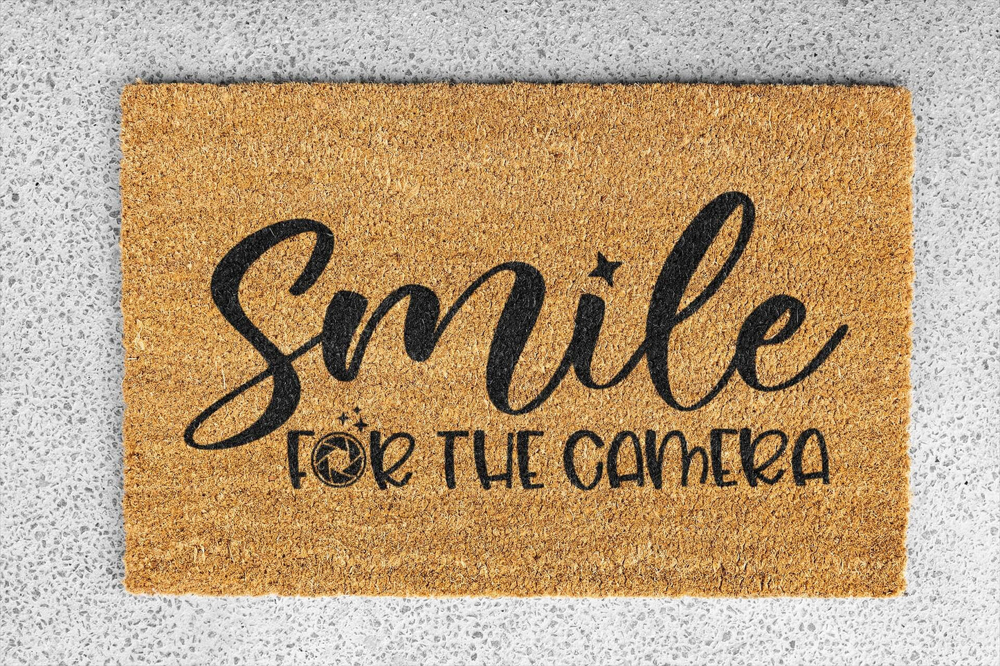 Personalized coir doormat handmade by Coco Matty.