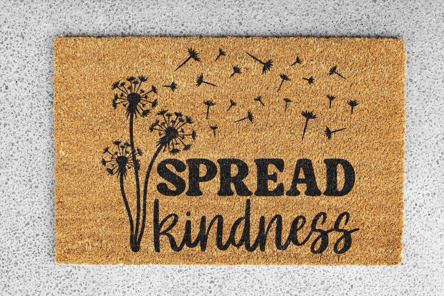 Personalized coir doormat handmade by Coco Matty.