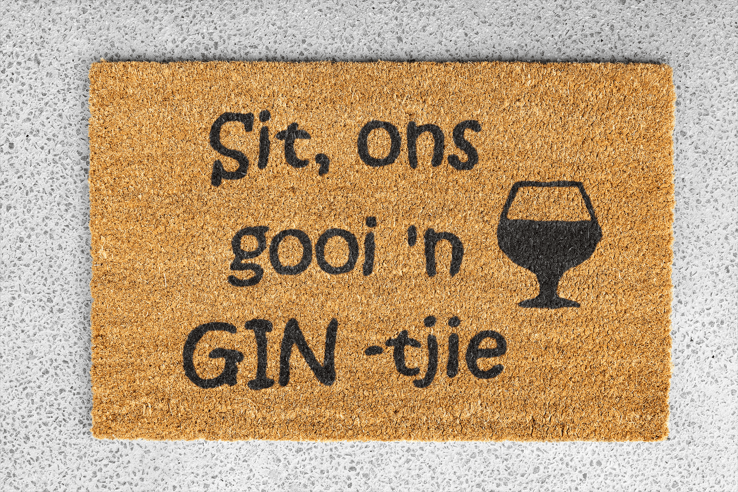 Personalized coir doormat handmade by Coco Matty.
