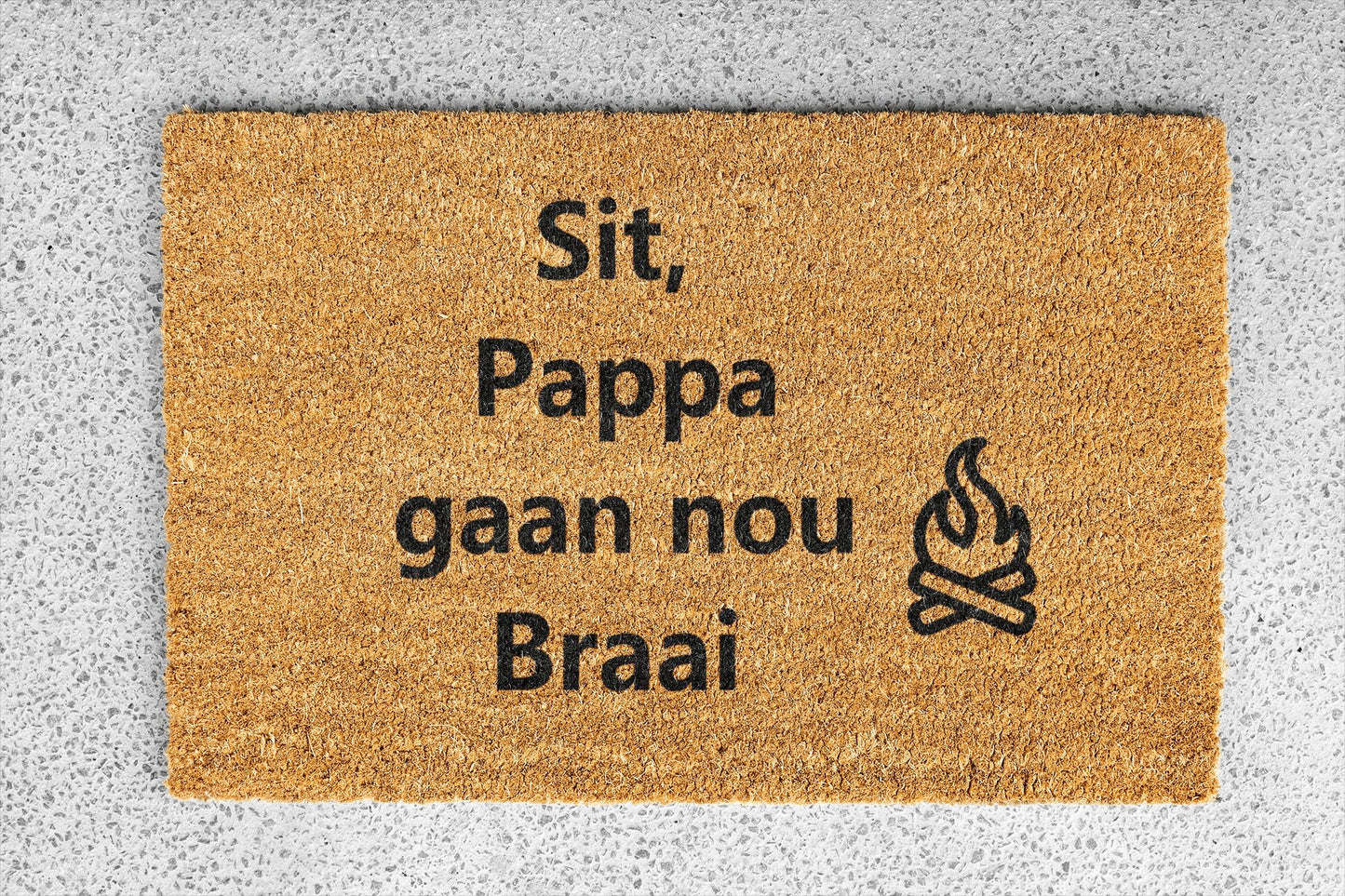 Personalized coir doormat handmade by Coco Matty.