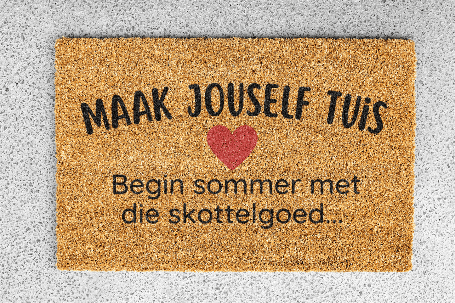 Personalized coir doormat handmade by Coco Matty.