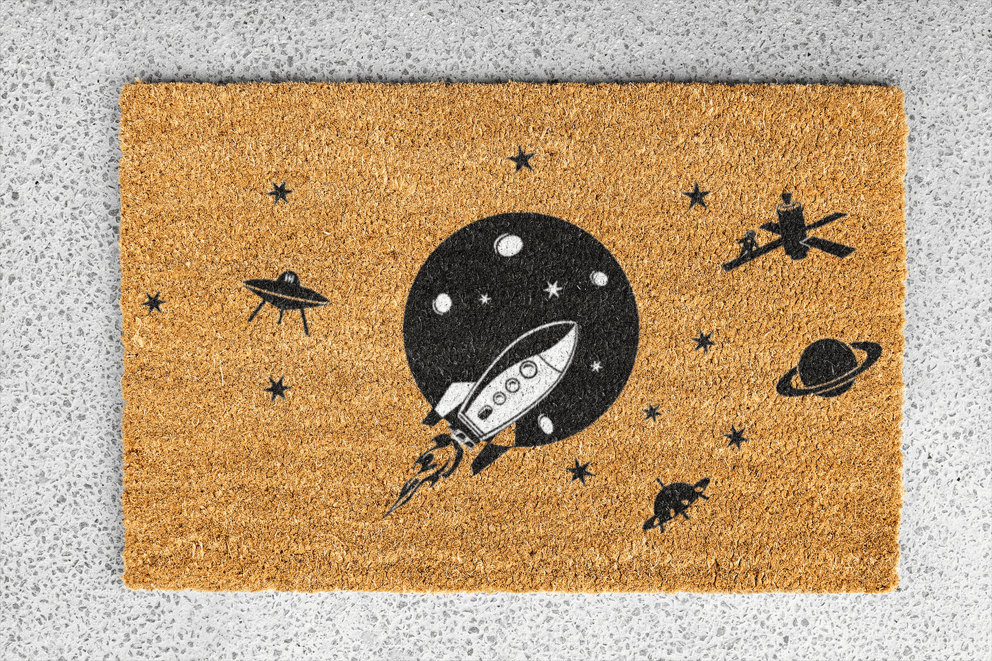 Personalized coir doormat handmade by Coco Matty.