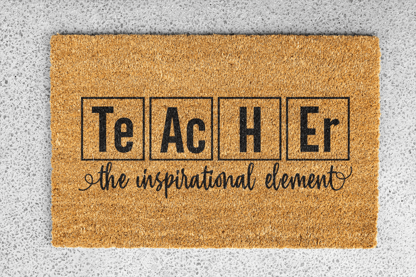 Personalized coir doormat handmade by Coco Matty.