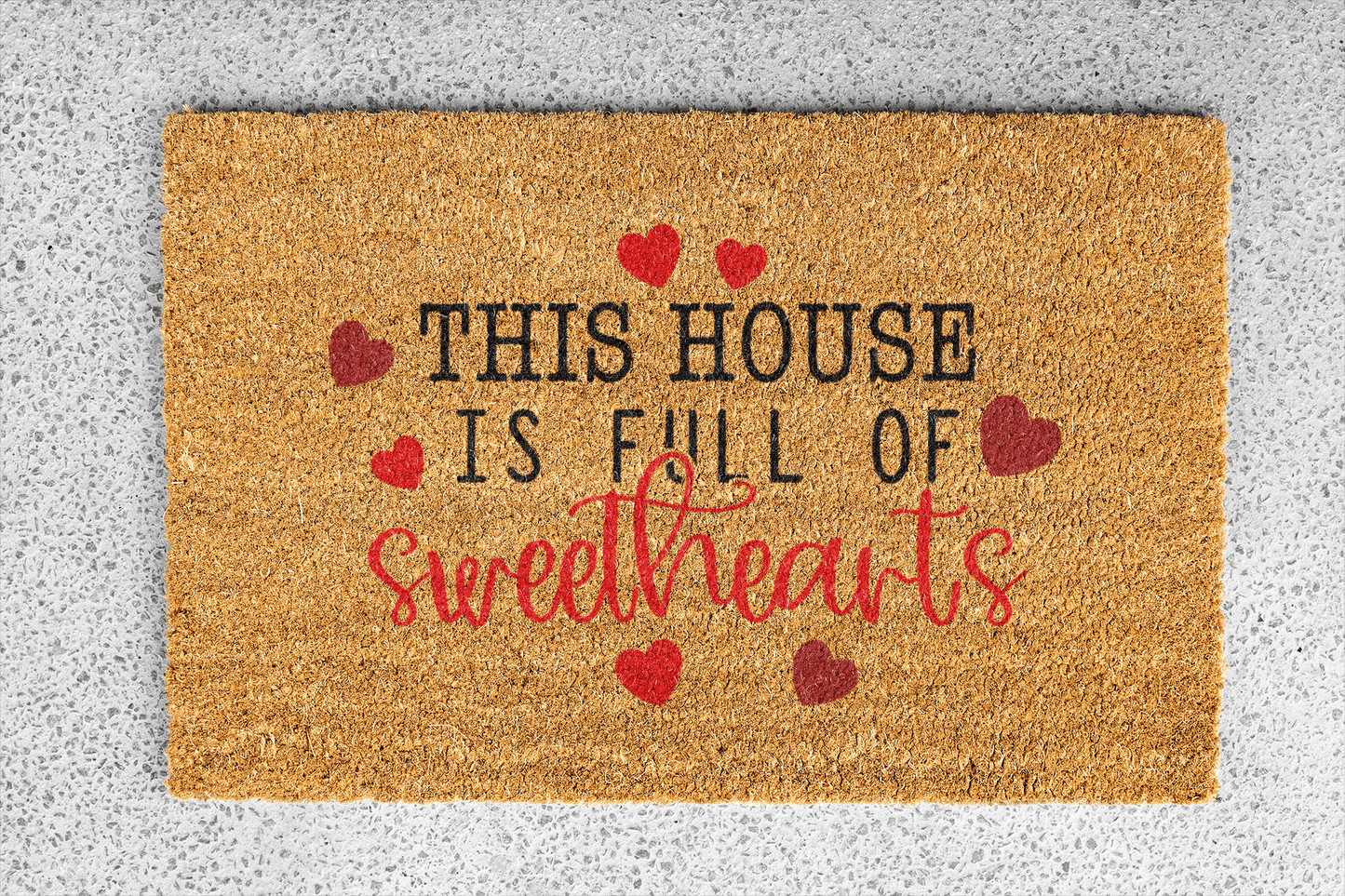 Personalized coir doormat handmade by Coco Matty.