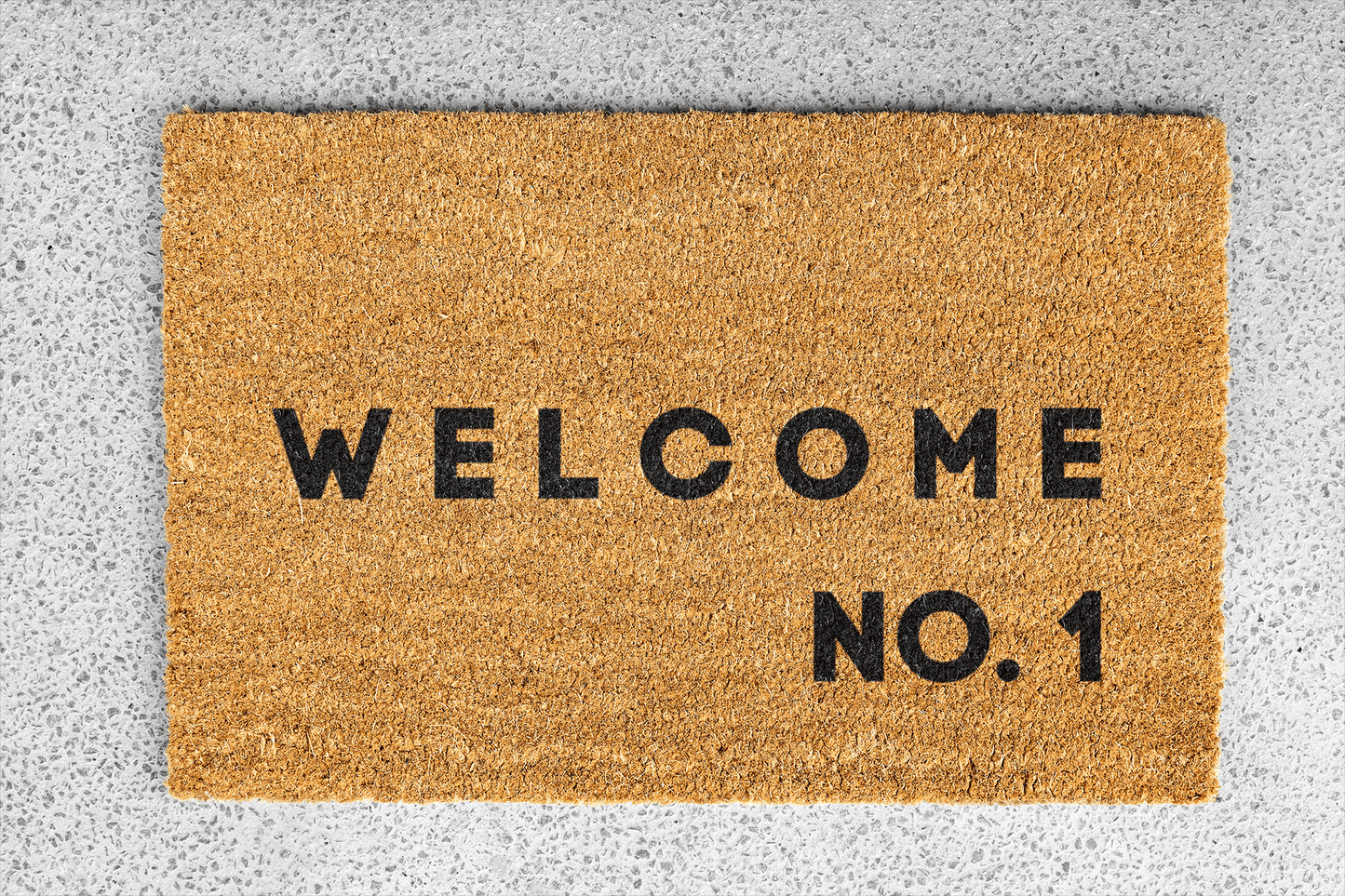 Personalized coir doormat handmade by Coco Matty.