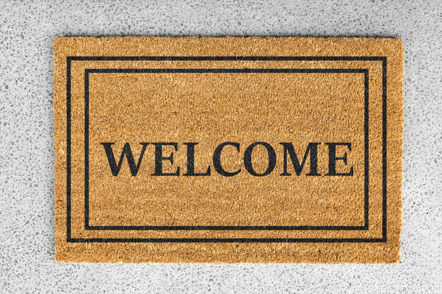 Personalized coir doormat handmade by Coco Matty.