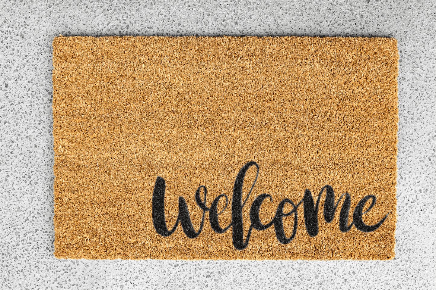 Personalized coir doormat handmade by Coco Matty.