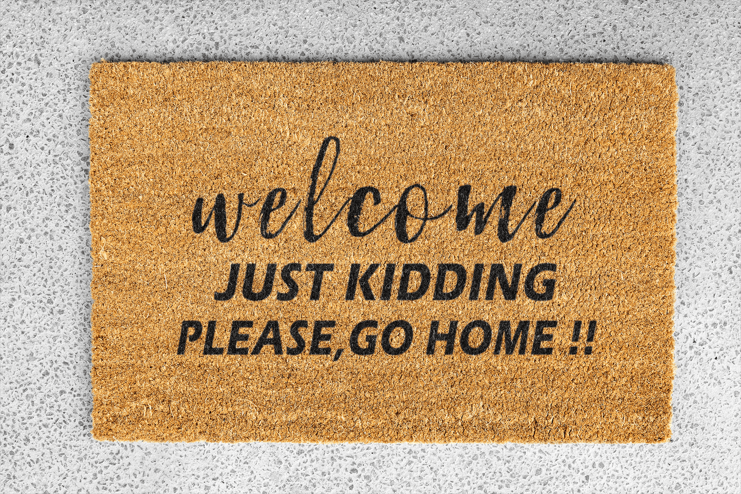 Personalized coir doormat handmade by Coco Matty.