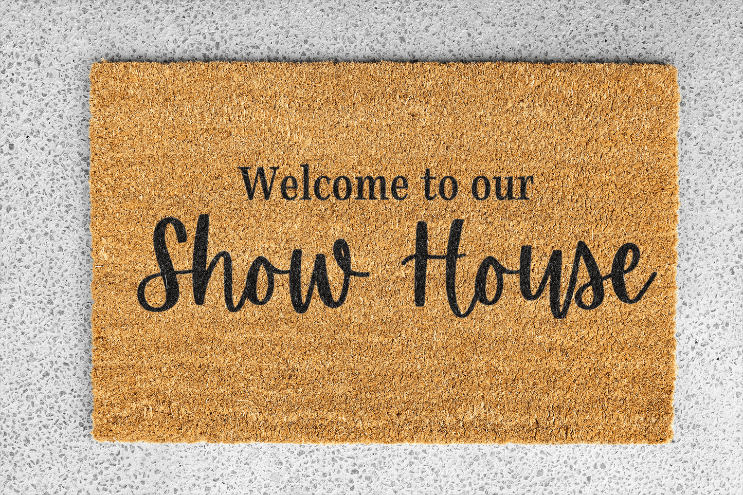 Personalized coir doormat handmade by Coco Matty.