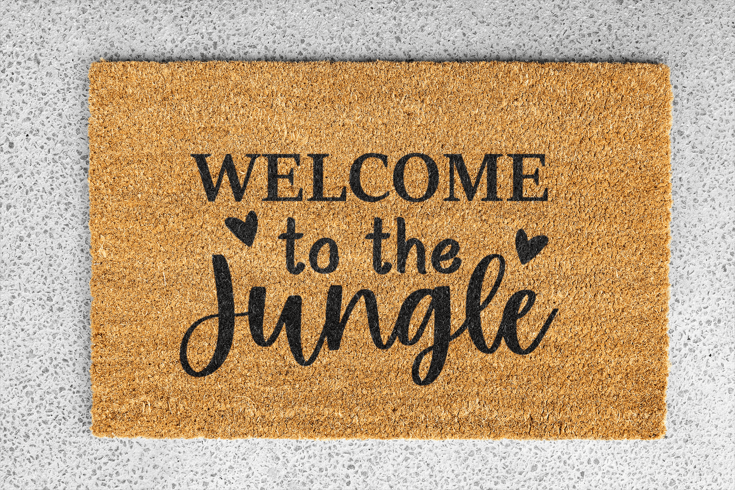 Personalized coir doormat handmade by Coco Matty.