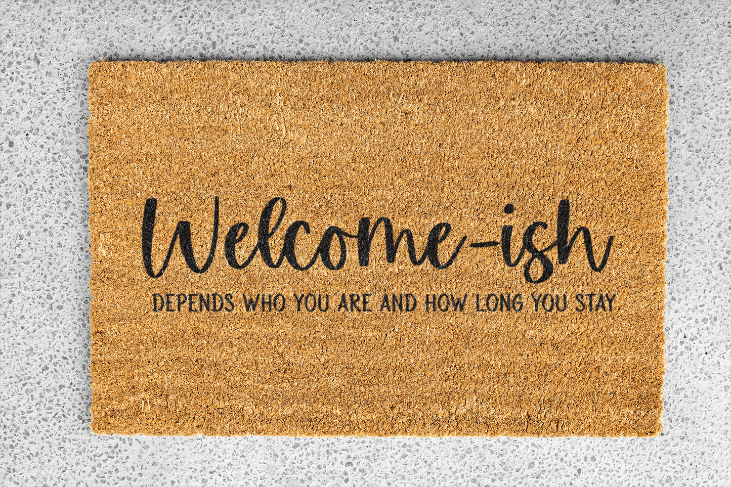 Personalized coir doormat handmade by Coco Matty.