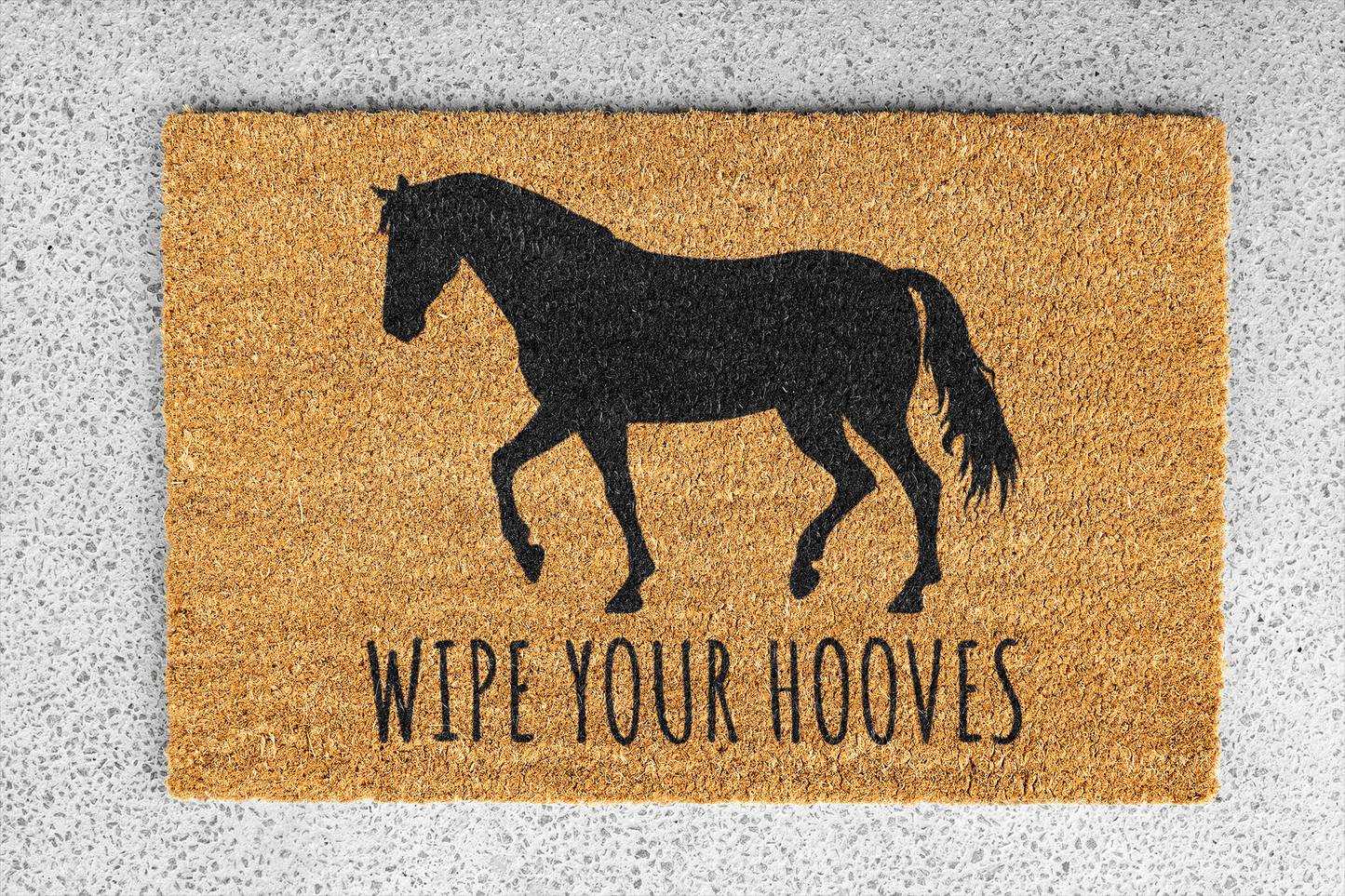 Personalized coir doormat handmade by Coco Matty.