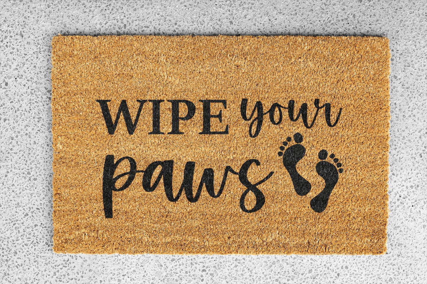 Personalized coir doormat handmade by Coco Matty.