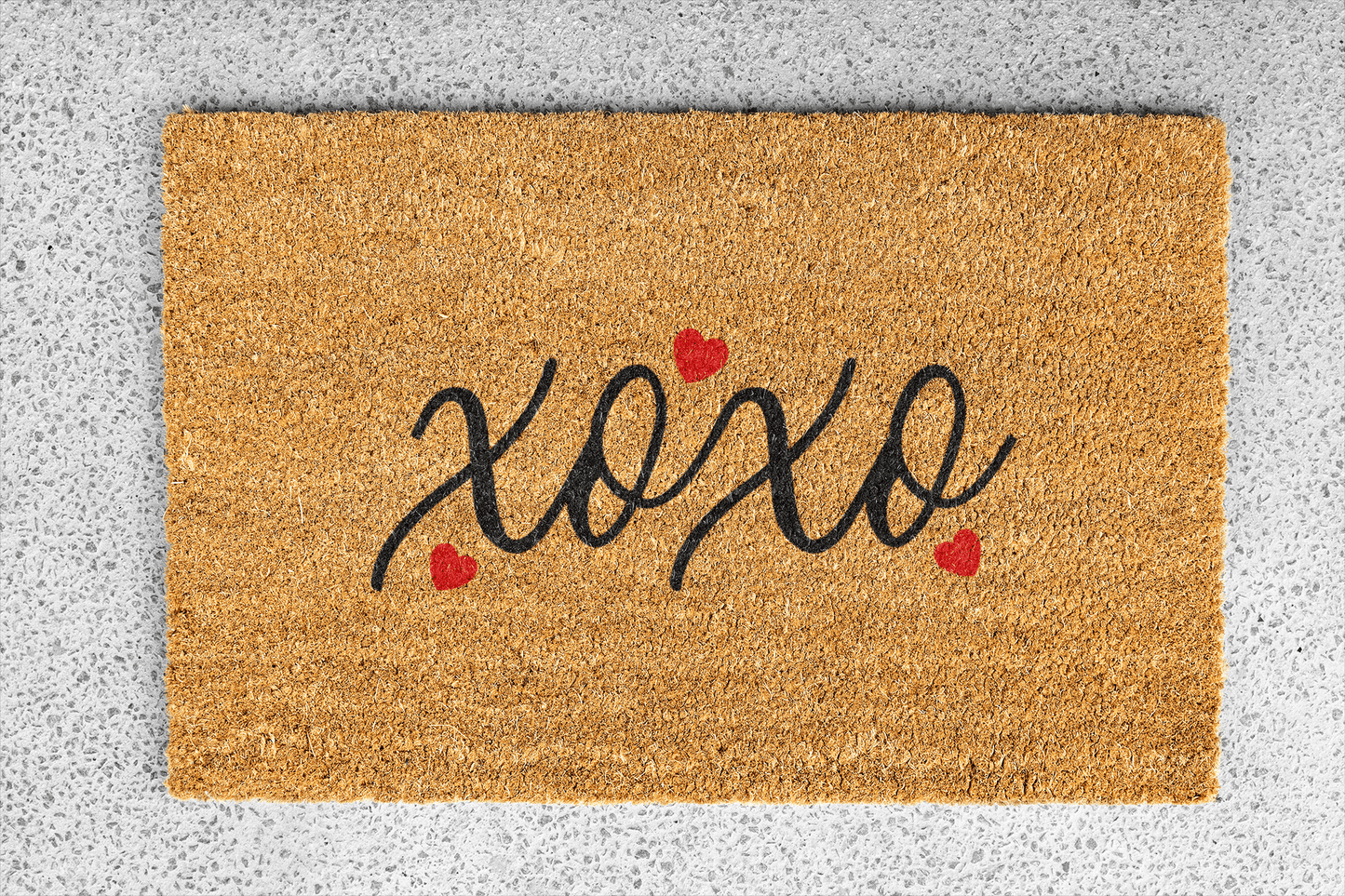 Personalized coir doormat handmade by Coco Matty.