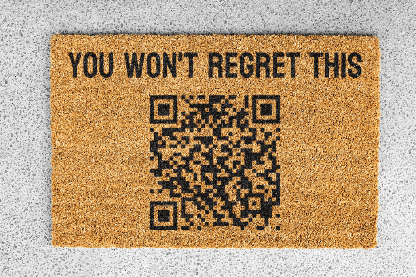 Personalized coir doormat handmade by Coco Matty.