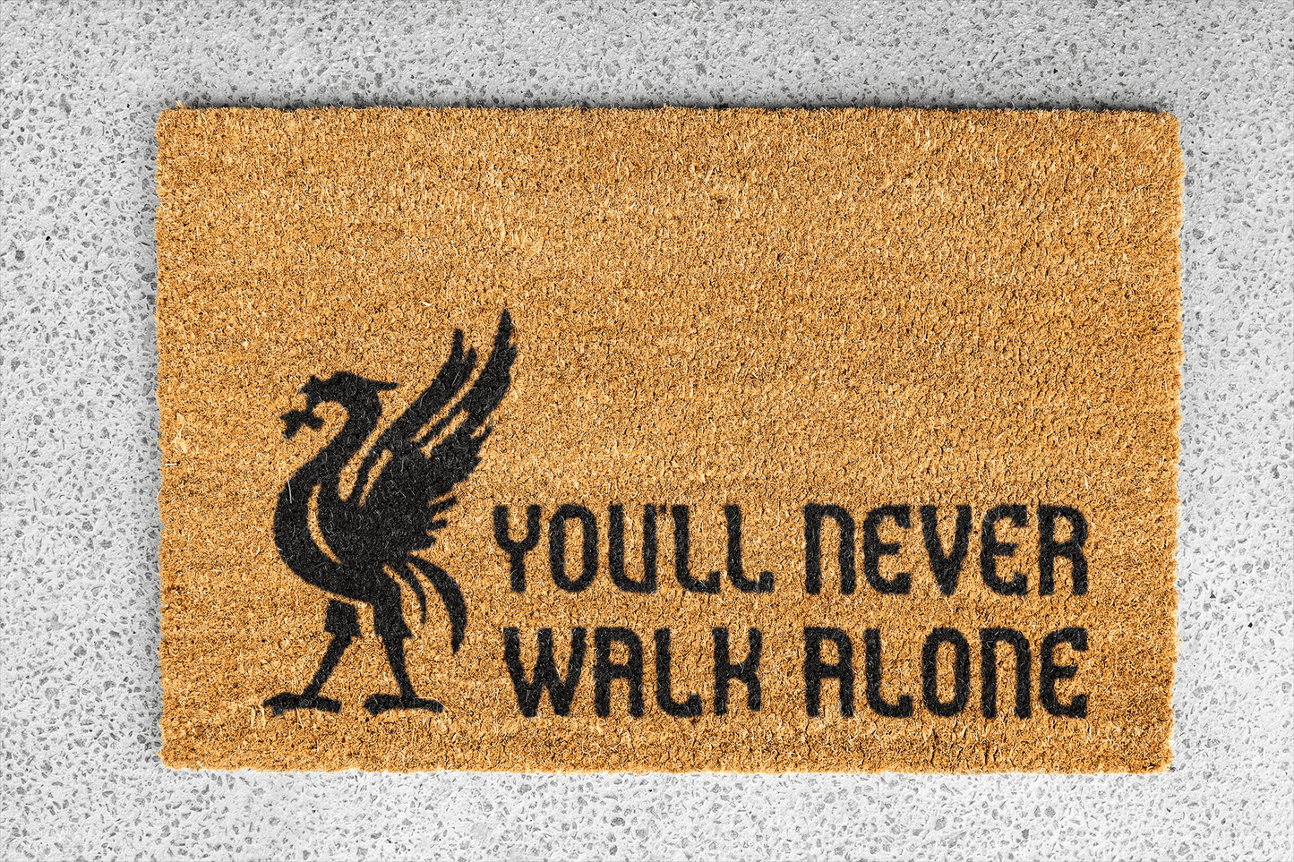Personalized coir doormat handmade by Coco Matty.