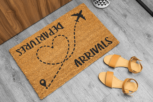 Personalized coir doormat handmade by Coco Matty.