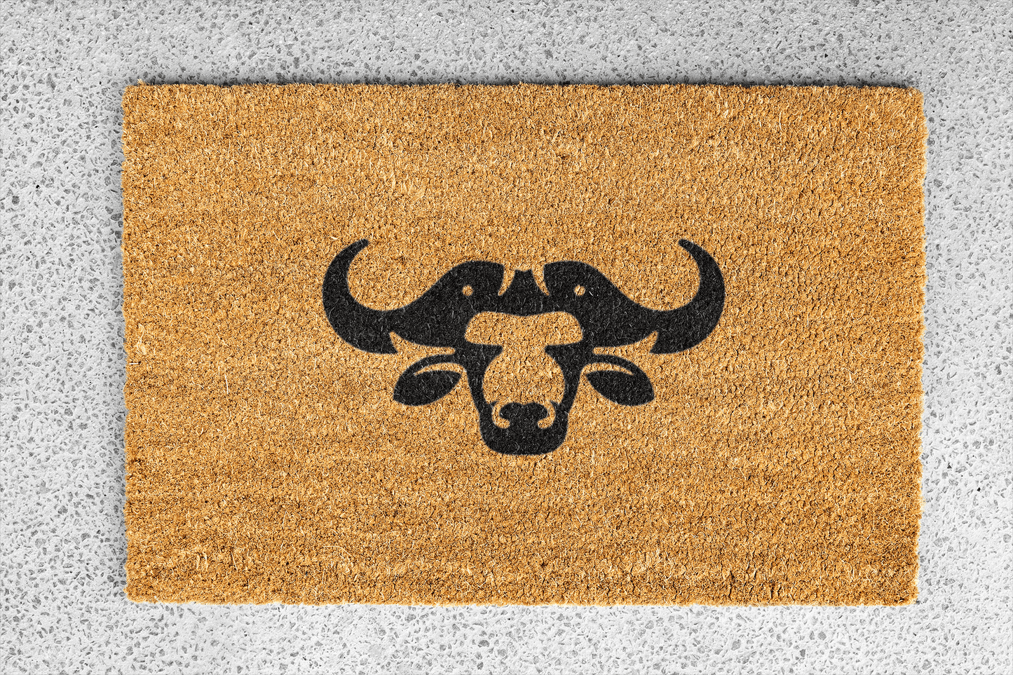 Personalized coir doormat handmade by Coco Matty.